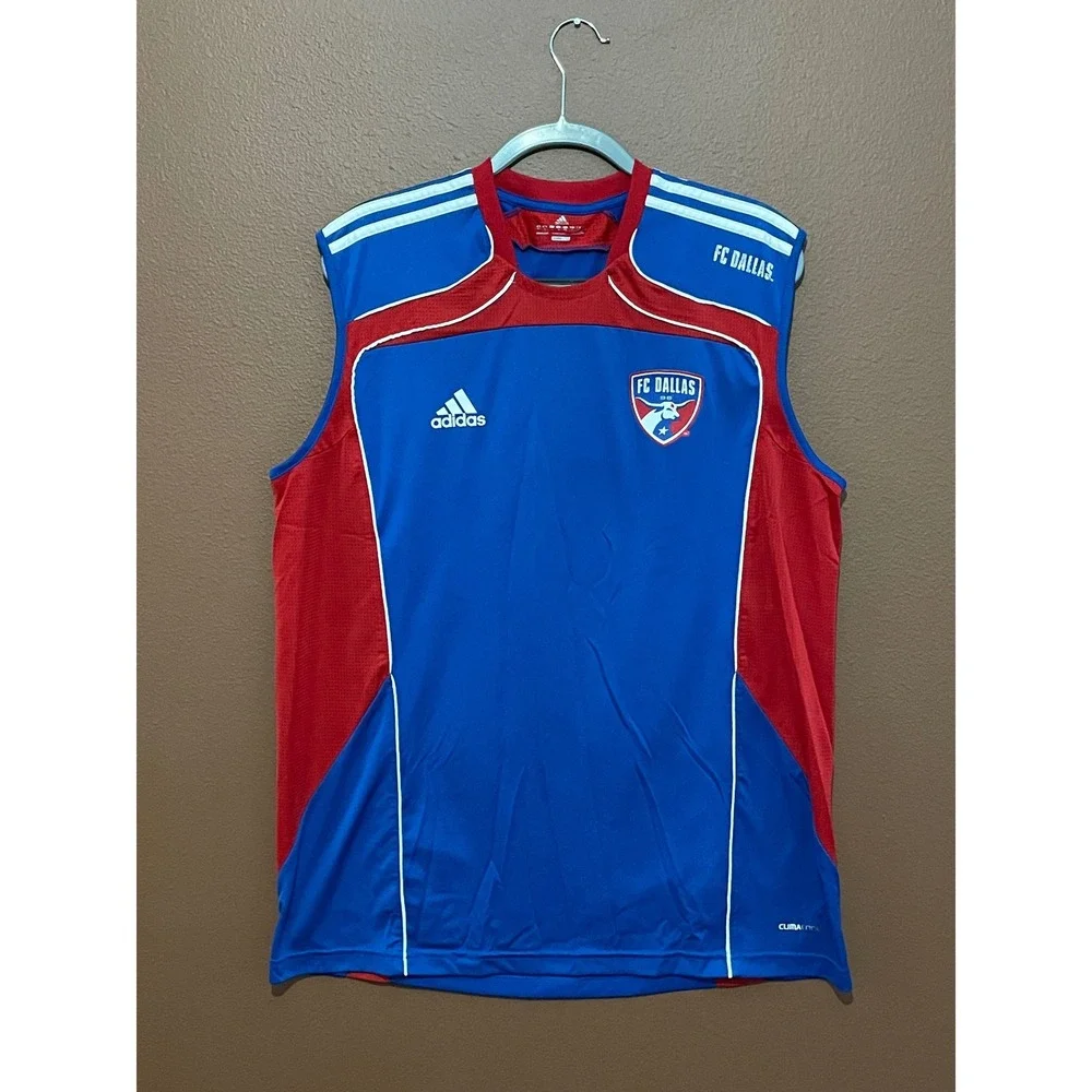 Adidas FC Dallas MLS ClimaCool Training Tank Top Mens XL Blue Red Sleeveless